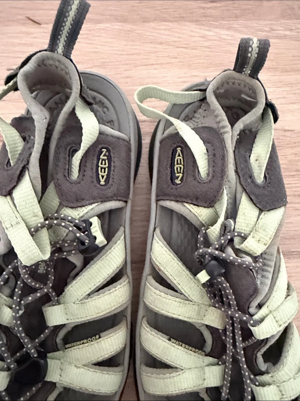 Keen Women's Sport Sandals in Light Green and Gray